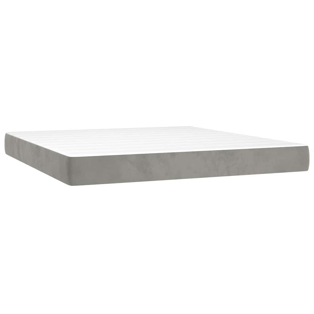Matelas à ressorts ensachés mi-ferme gris clair 160x200x20 cm