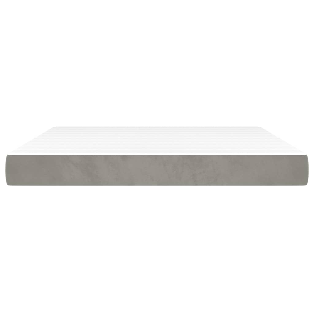 Matelas de lit à ressorts ensachés fermeté moyenne Gris clair 160x200x20 cm - XIOS