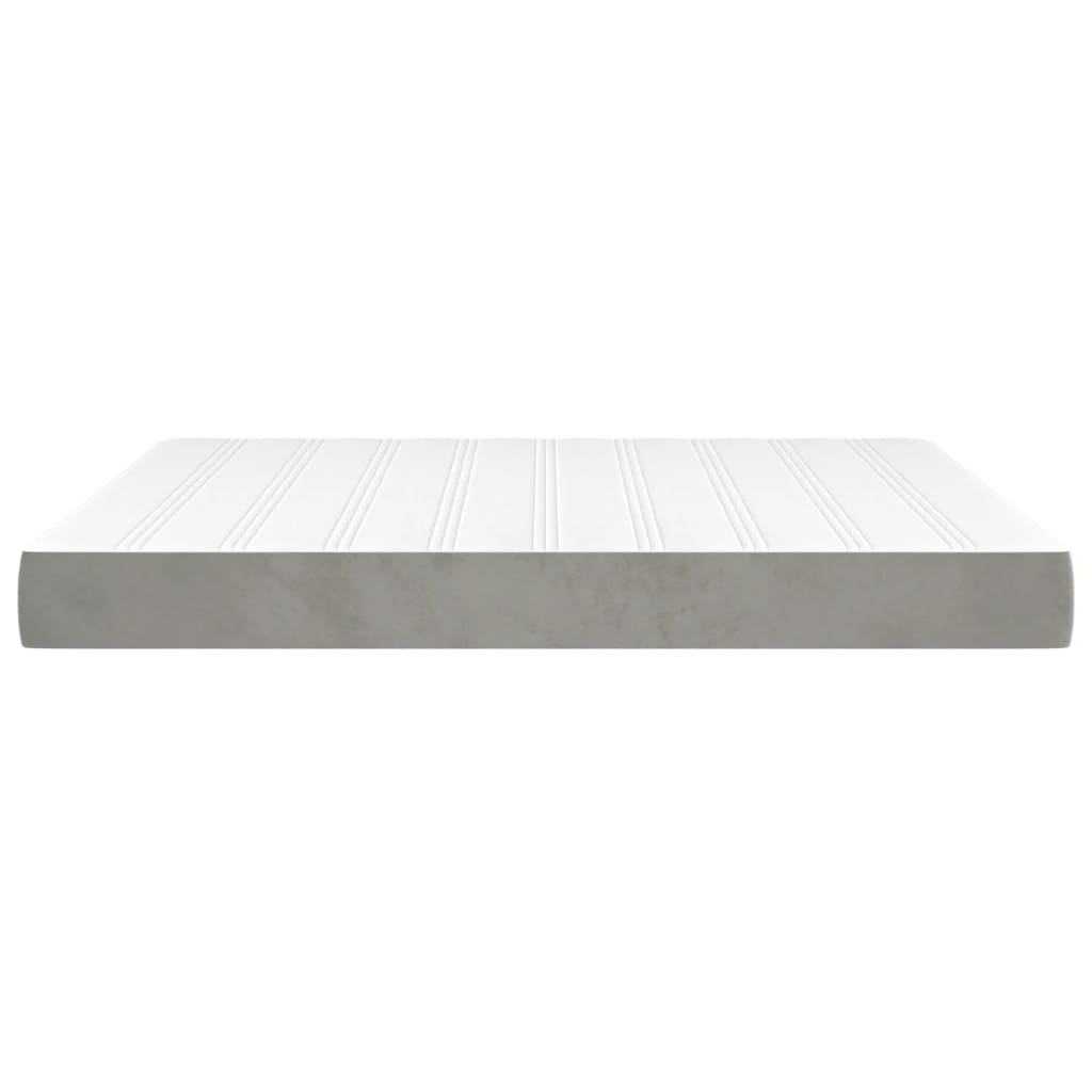 Matelas de lit à ressorts ensachés fermeté moyenne Gris clair 160x200x20 cm - XIOS