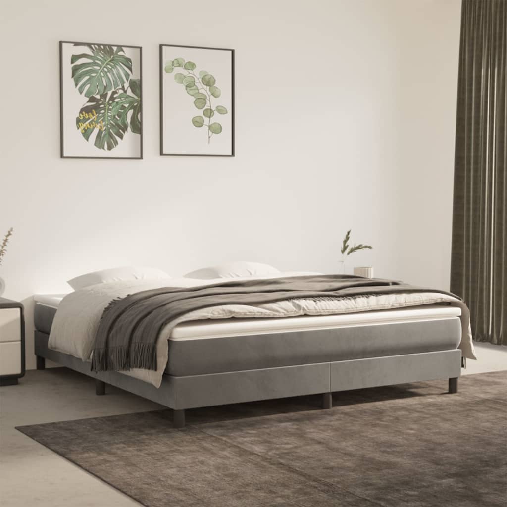Matelas de lit à ressorts ensachés fermeté moyenne Gris clair 160x200x20 cm - XIOS
