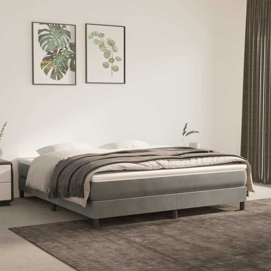 Matelas à ressorts ensachés mi-ferme gris clair 160x200x20 cm