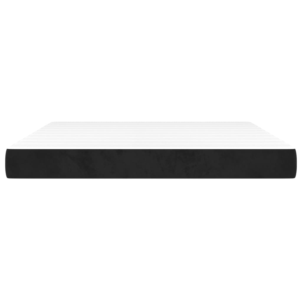 Matelas de lit à ressorts ensachés fermeté moyenne Noir 160x200x20 cm Velours - XIOS