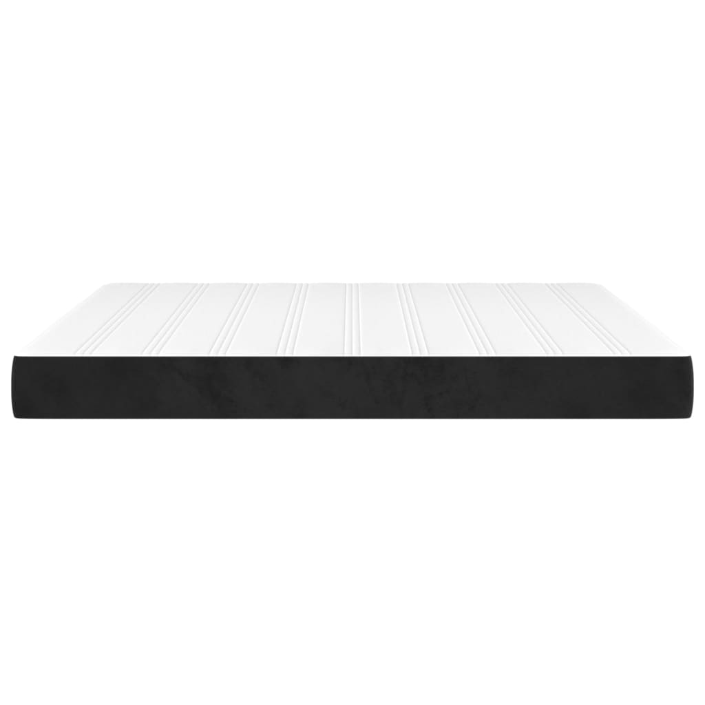 Matelas de lit à ressorts ensachés fermeté moyenne Noir 160x200x20 cm Velours - XIOS