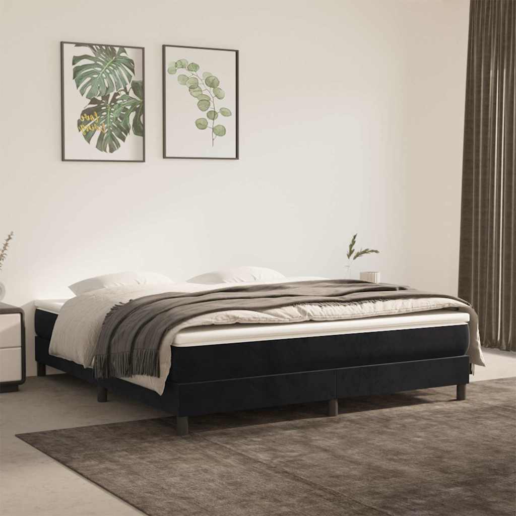 Matelas à ressorts ensachés mi-ferme Noir 160x200x20 cm
