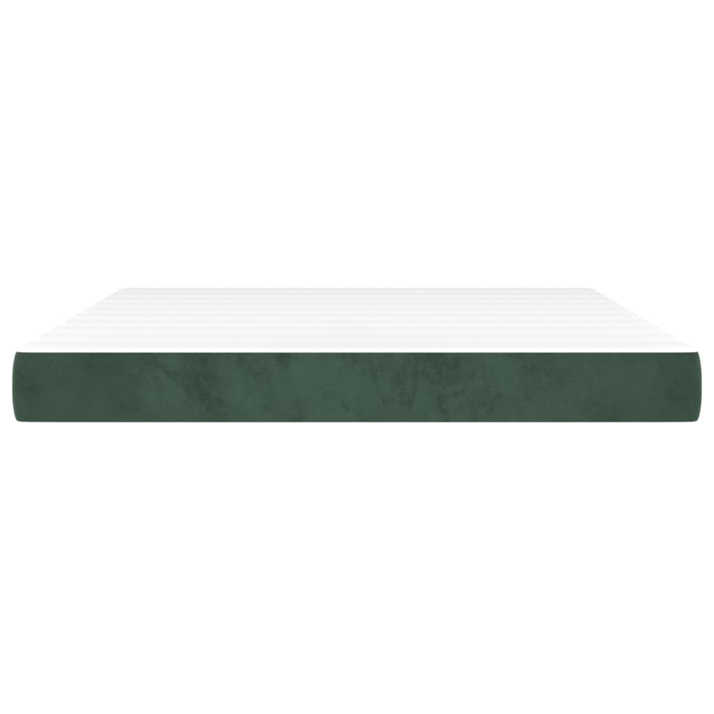 Matelas de lit à ressorts ensachés fermeté moyenne Vert foncé 160x200x20 cm - XIOS