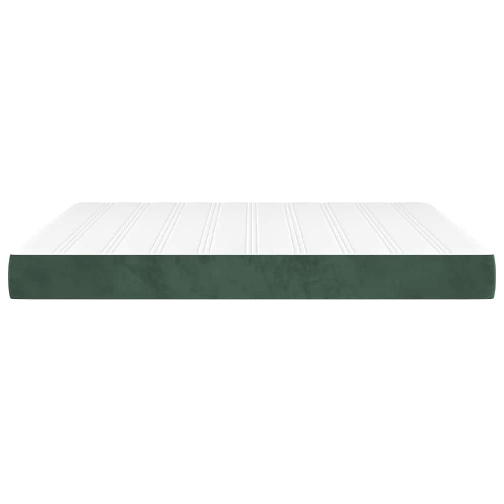 Matelas de lit à ressorts ensachés fermeté moyenne Vert foncé 160x200x20 cm - XIOS