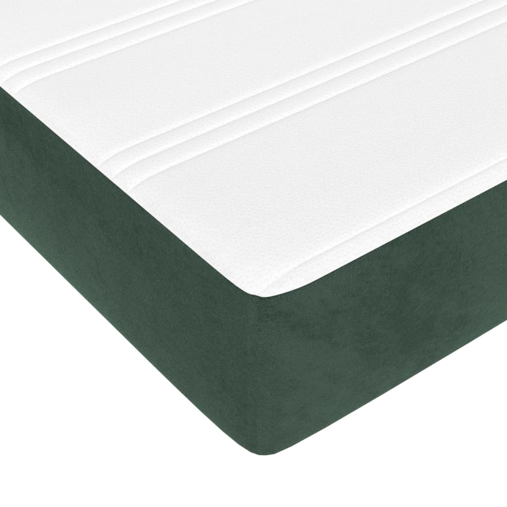 Matelas de lit à ressorts ensachés fermeté moyenne Vert foncé 160x200x20 cm - XIOS