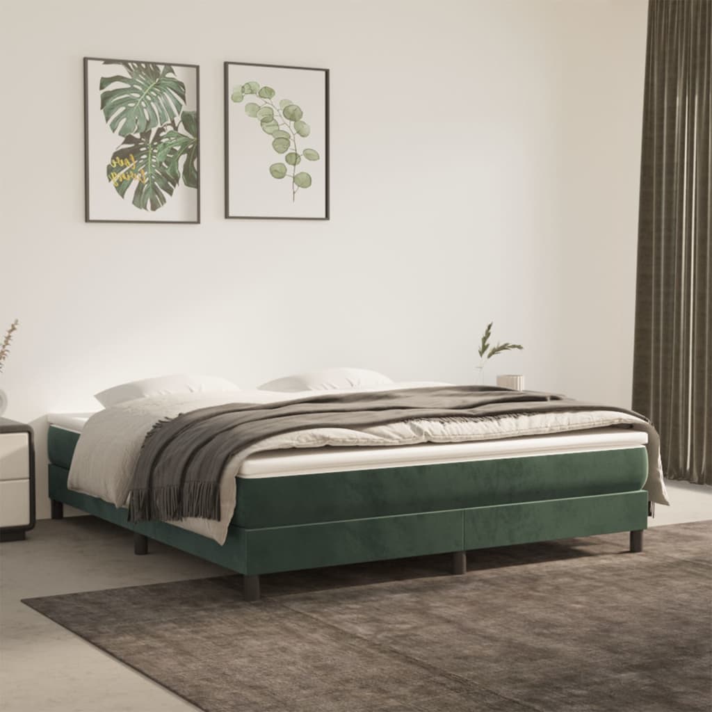 Matelas de lit à ressorts ensachés fermeté moyenne Vert foncé 160x200x20 cm - XIOS
