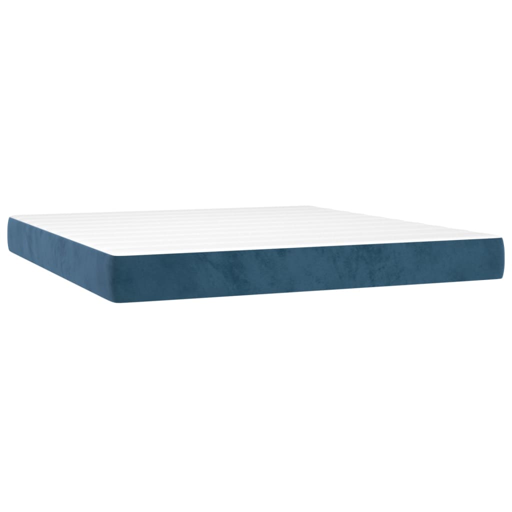 Matelas de lit à ressorts ensachés fermeté moyenne Bleu foncé 160x200x20 cm - XIOS