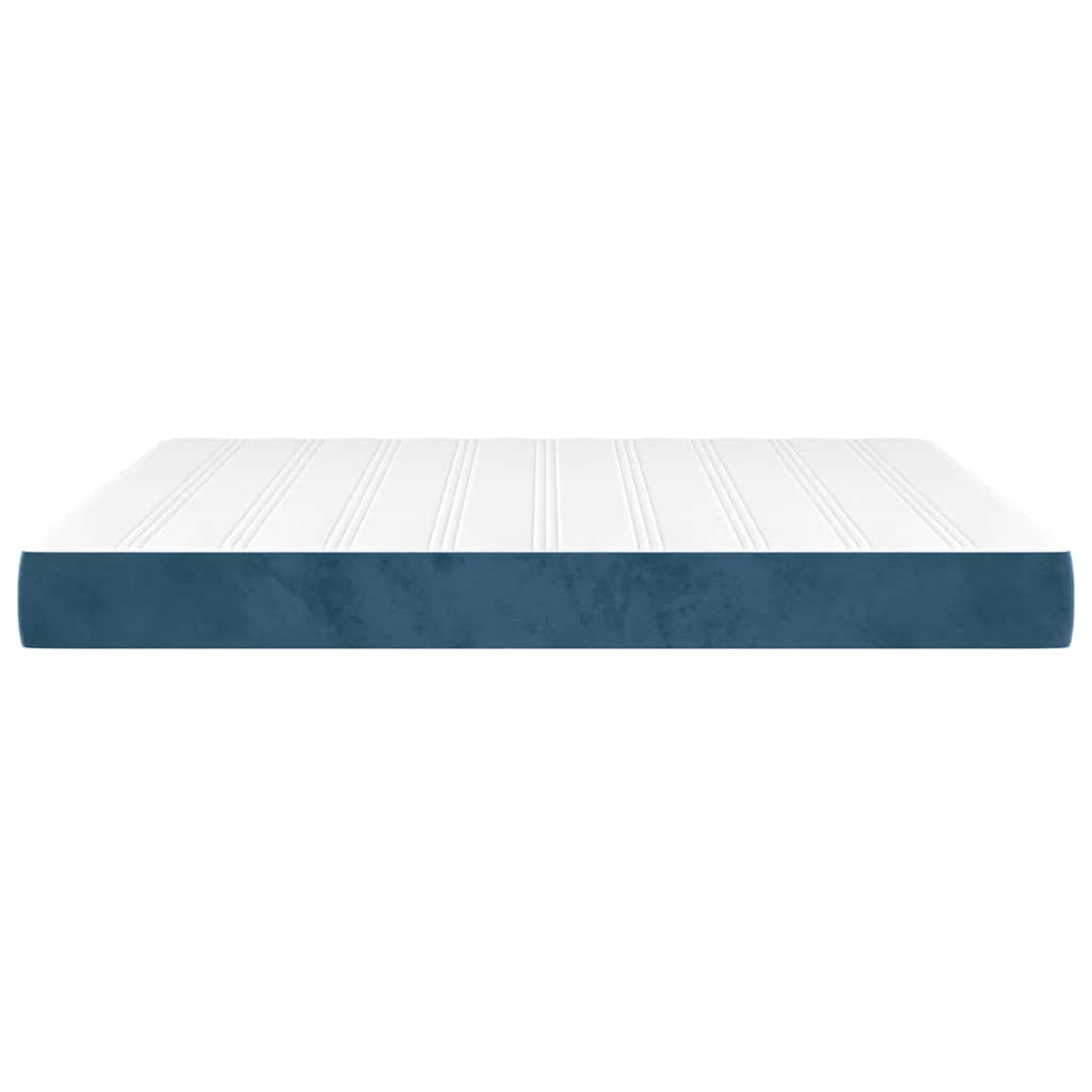 Matelas à ressorts ensachés mi-ferme Bleu foncé 160x200x20 cm