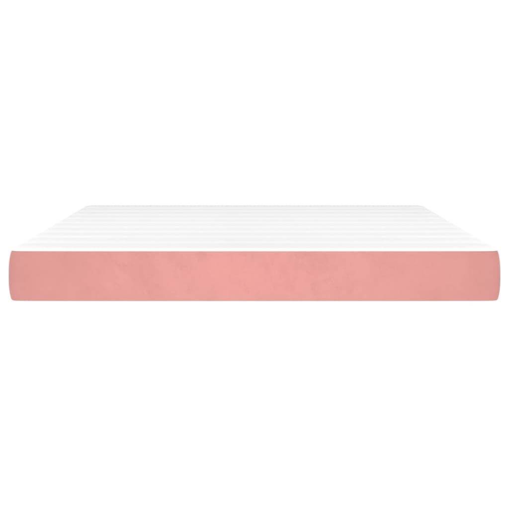 Matelas de lit à ressorts ensachés fermeté moyenne Rose 160x200x20 cm Velours - XIOS