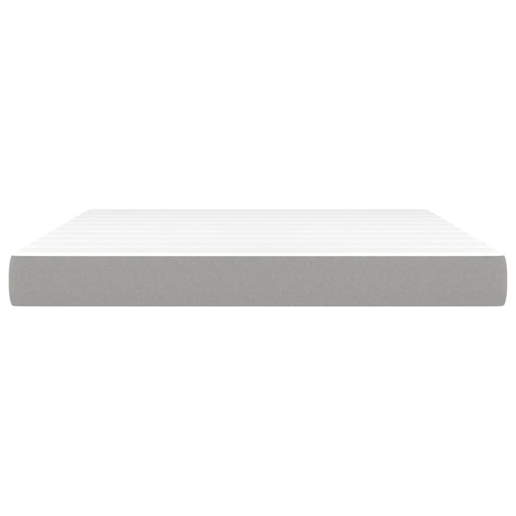 Matelas de lit à ressorts ensachés fermeté moyenne Gris clair 180x200x20 cm - XIOS