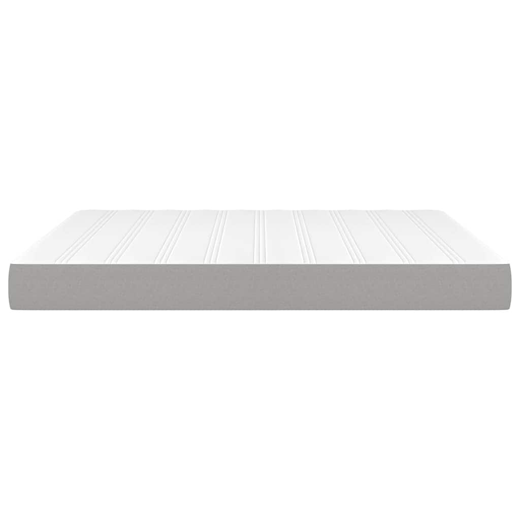Matelas à ressorts ensachés mi-ferme gris clair 180x200x20 cm
