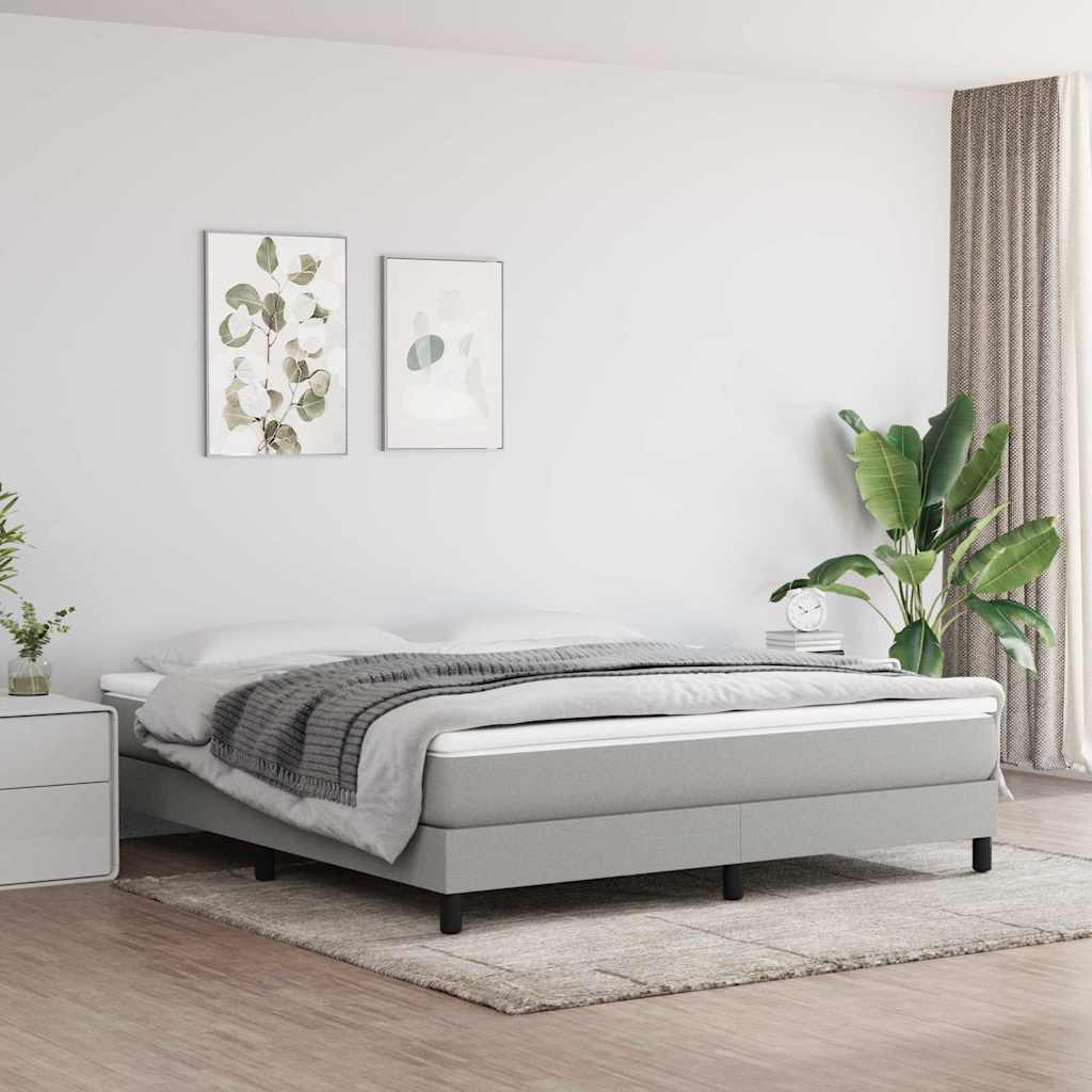Matelas à ressorts ensachés mi-ferme gris clair 180x200x20 cm