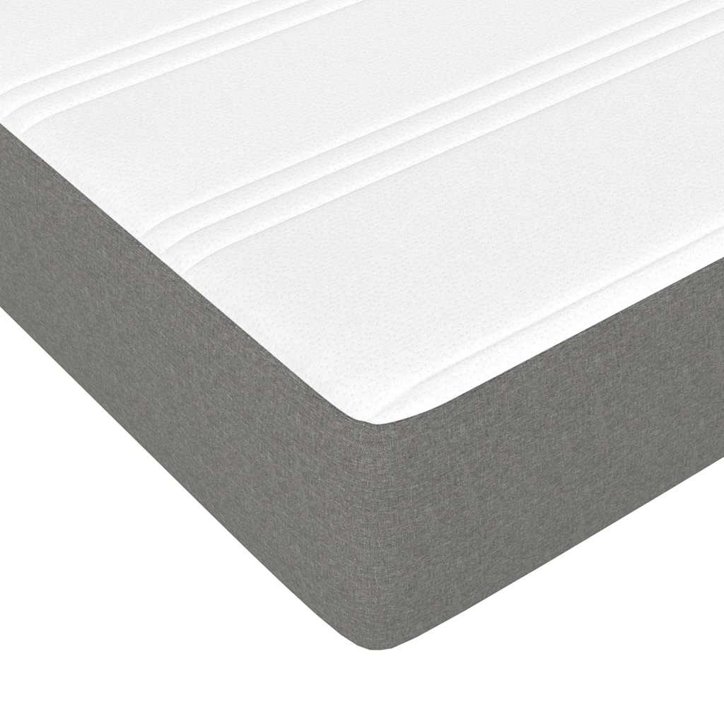 Matelas à ressorts ensachés mi-ferme gris foncé 180x200x20 cm