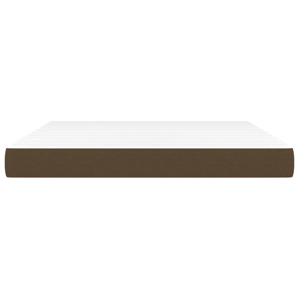 Matelas de lit à ressorts ensachés fermeté moyenne Marron foncé 180x200x20 cm - XIOS