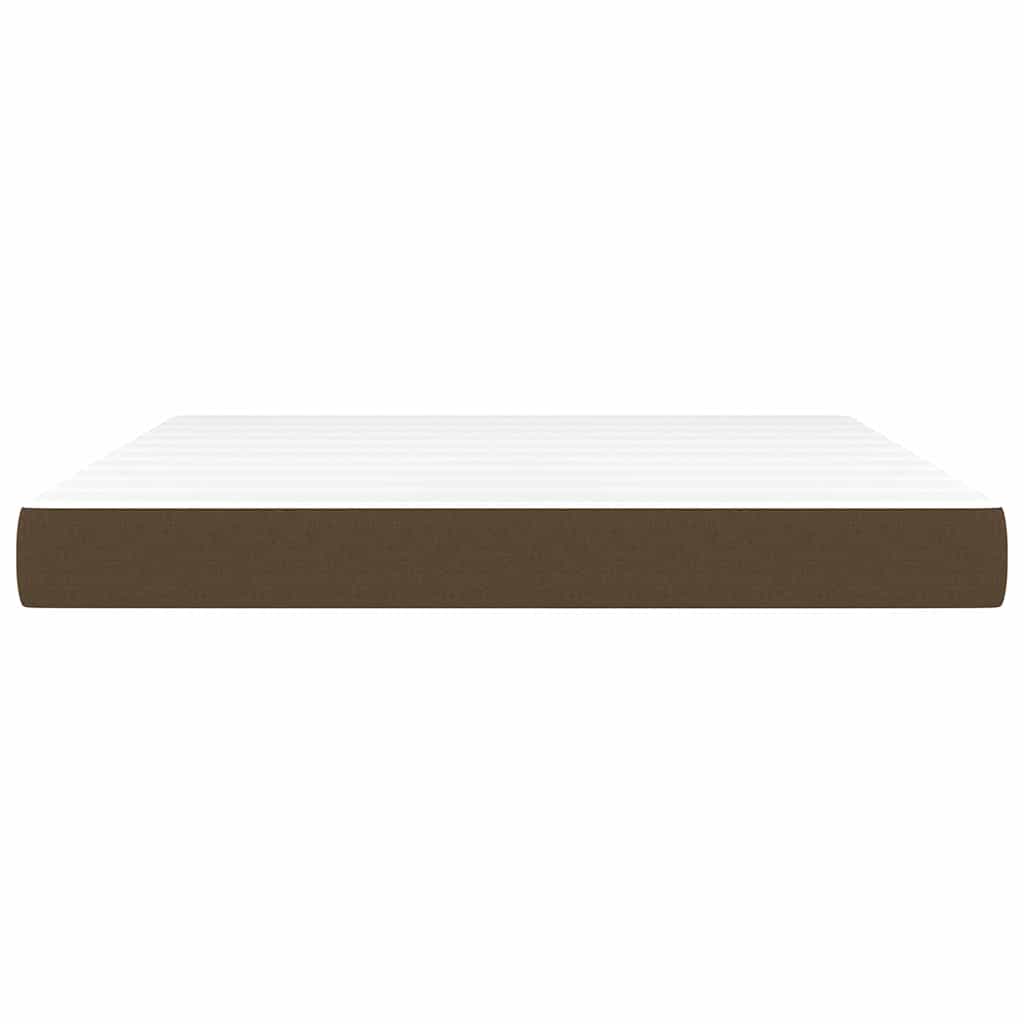 Matelas de lit à ressorts ensachés fermeté moyenne Marron foncé 180x200x20 cm