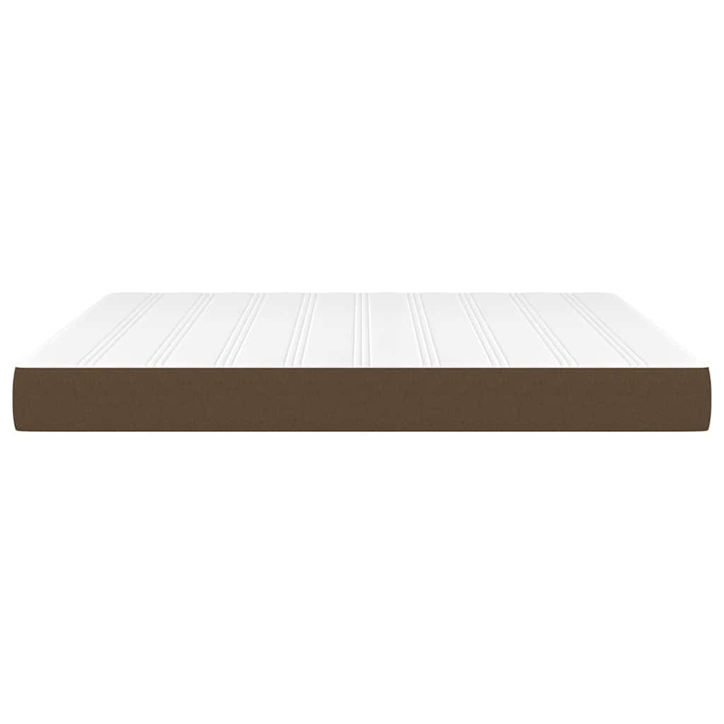 Matelas de lit à ressorts ensachés fermeté moyenne Marron foncé 180x200x20 cm