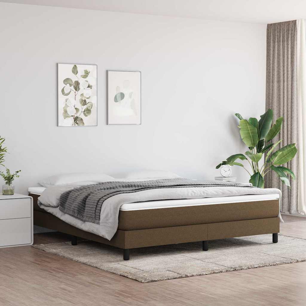Matelas de lit à ressorts ensachés fermeté moyenne Marron foncé 180x200x20 cm