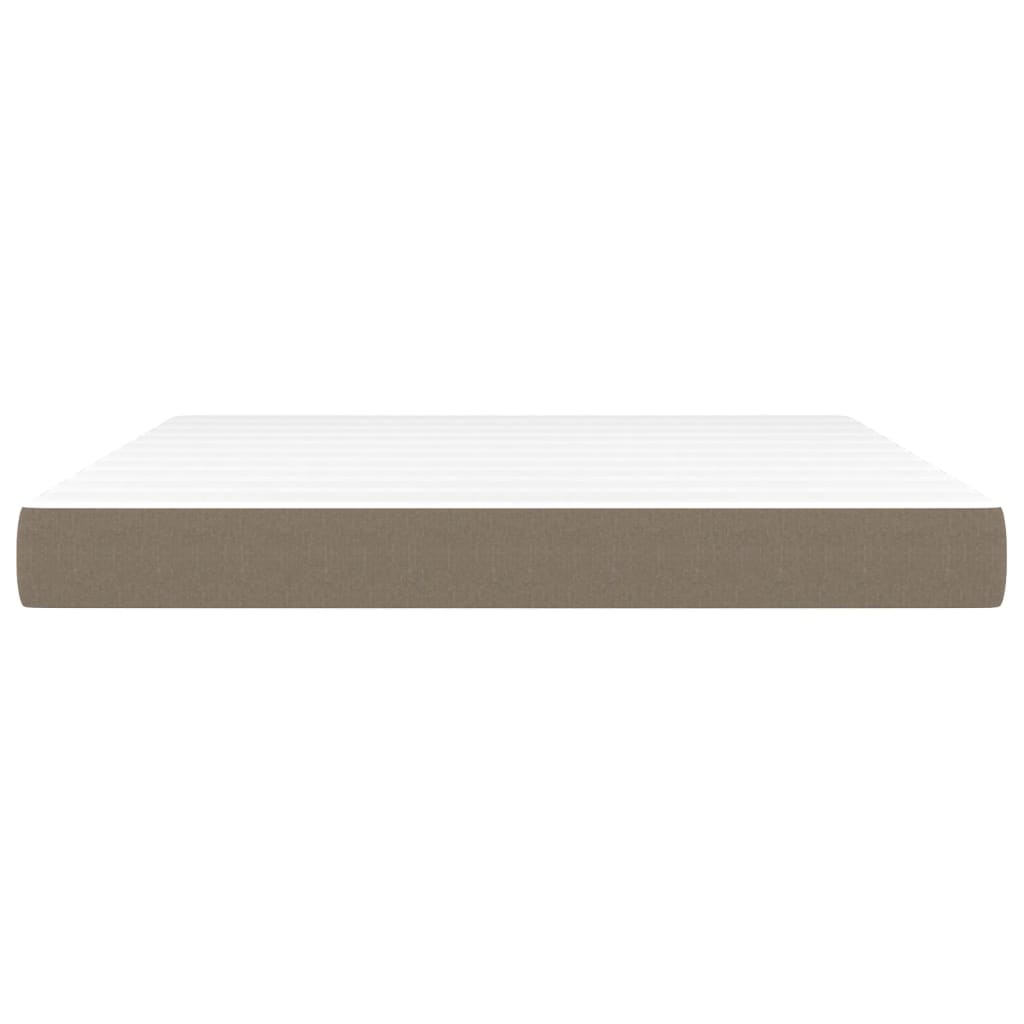 Matelas de lit à ressorts ensachés fermeté moyenne Taupe 180x200x20 cm Tissu - XIOS