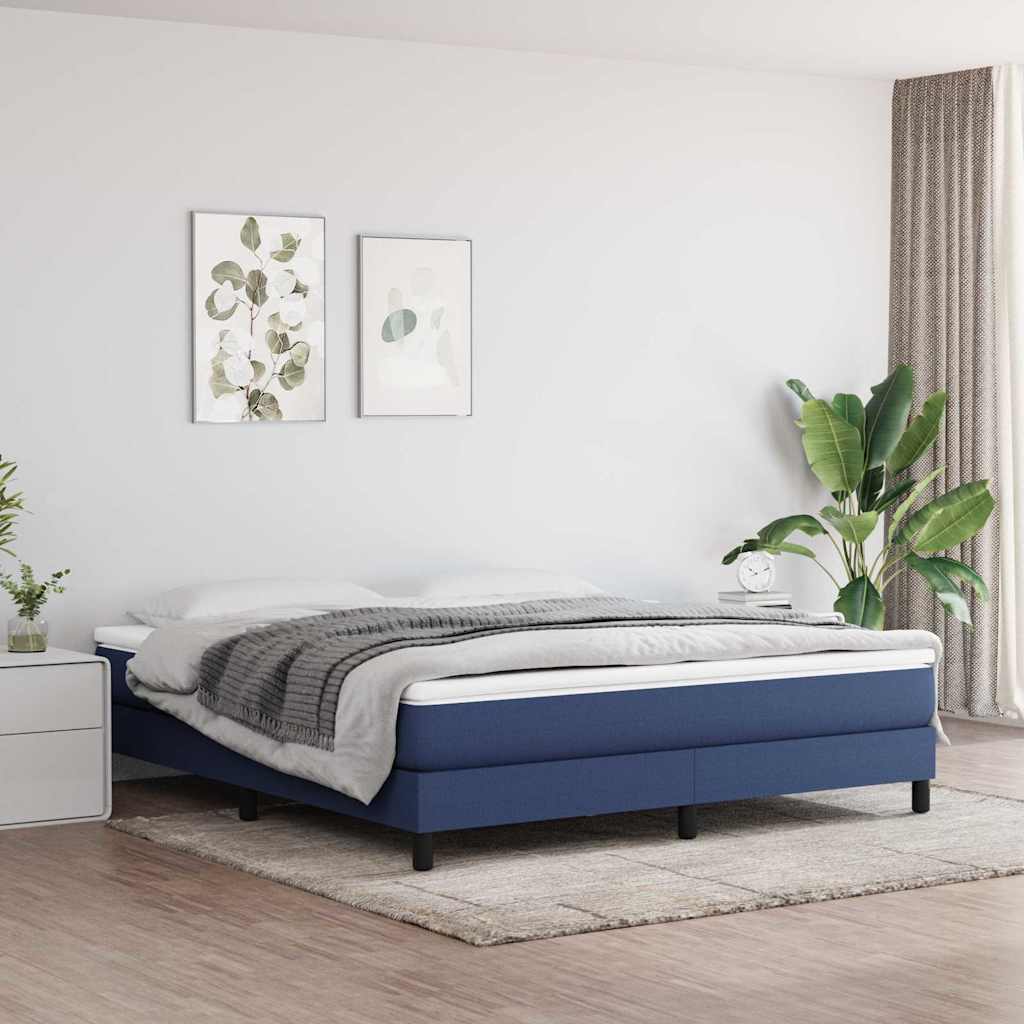 Matelas à ressorts ensachés mi-ferme Bleu 180x200x20 cm