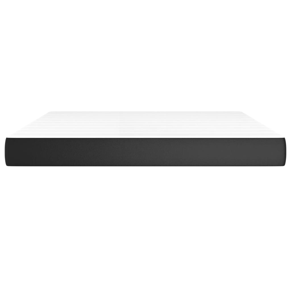 Matelas de lit à ressorts ensachés fermeté moyenne Noir 180x200x20cm Similicuir - XIOS