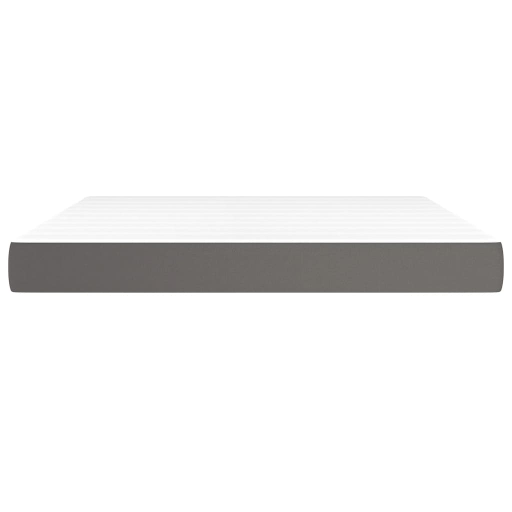 Matelas de lit à ressorts ensachés fermeté moyenne Gris 180x200x20cm Similicuir - XIOS