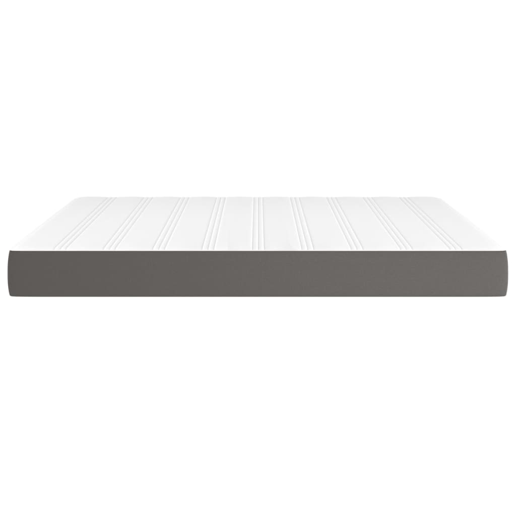 Matelas de lit à ressorts ensachés fermeté moyenne Gris 180x200x20cm Similicuir - XIOS