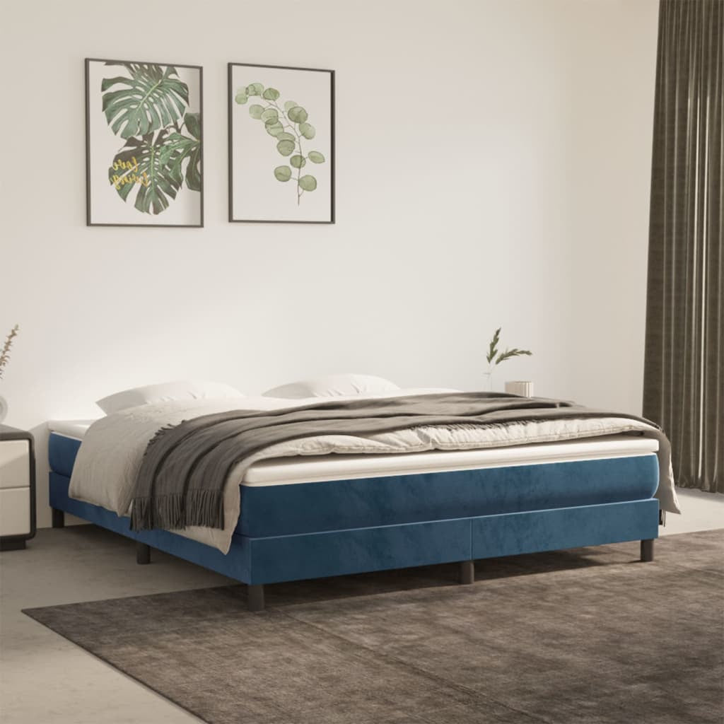 Matelas de lit à ressorts ensachés fermeté moyenne Bleu foncé 180x200x20 cm - XIOS