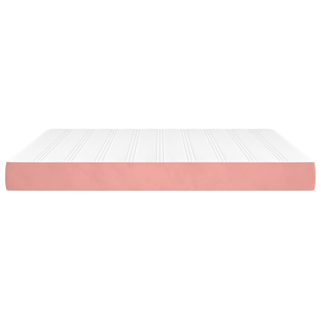 Matelas de lit à ressorts ensachés fermeté moyenne Rose 180x200x20 cm Velours - XIOS