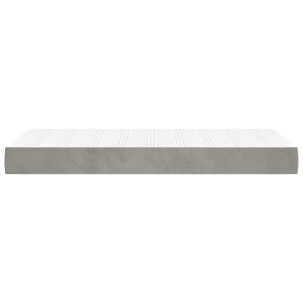 Matelas de lit à ressorts ensachés fermeté moyenne 100x203x20 cm velours - XIOS