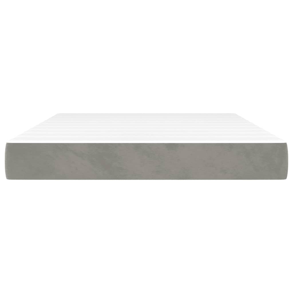 Matelas de lit à ressorts ensachés fermeté moyenne 137x190x20 cm velours - XIOS