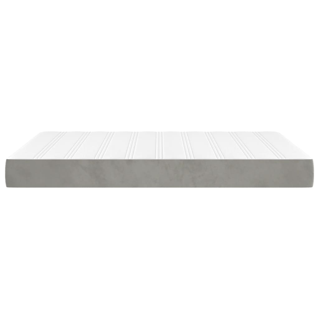 Matelas de lit à ressorts ensachés fermeté moyenne 137x190x20 cm velours - XIOS