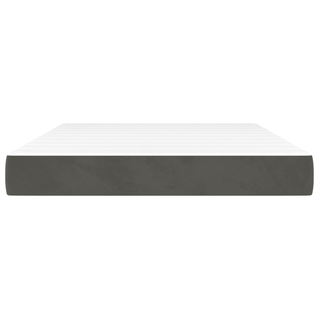 Matelas de lit à ressorts ensachés fermeté moyenne 137x190x20 cm velours - XIOS