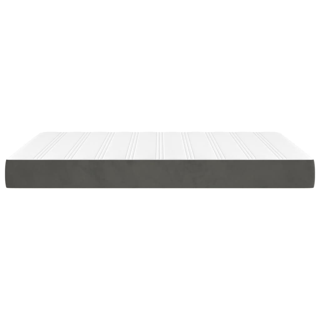 Matelas de lit à ressorts ensachés fermeté moyenne 137x190x20 cm velours - XIOS