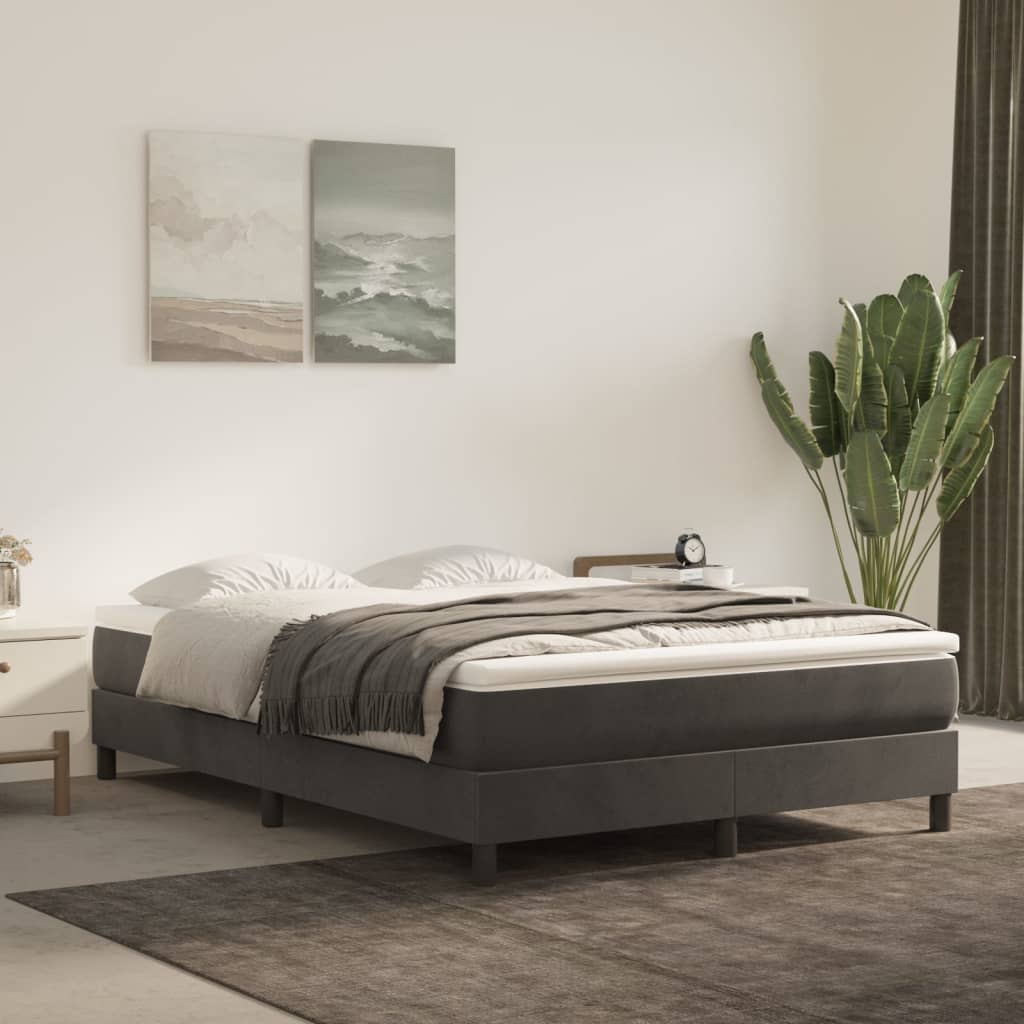 Matelas de lit à ressorts ensachés fermeté moyenne 137x190x20 cm velours - XIOS
