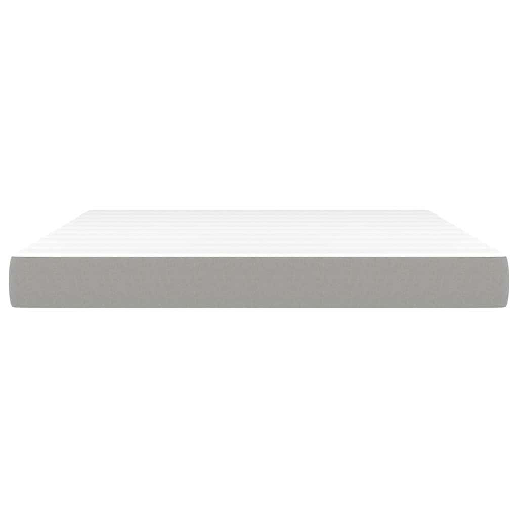 Matelas de lit à ressorts ensachés fermeté moyenne 193x203x20 cm tissu