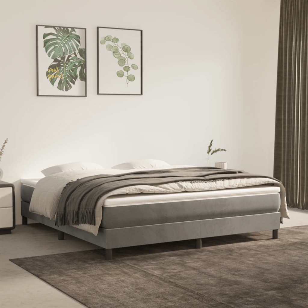 Matelas de lit à ressorts ensachés fermeté moyenne 193x203x20 cm velours - XIOS