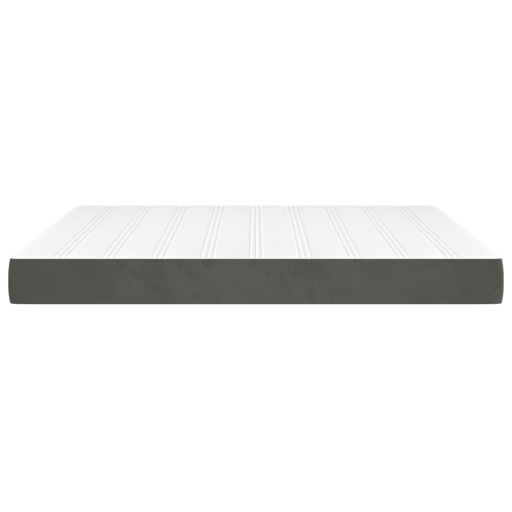 Matelas de lit à ressorts ensachés fermeté moyenne 193x203x20 cm velours - XIOS