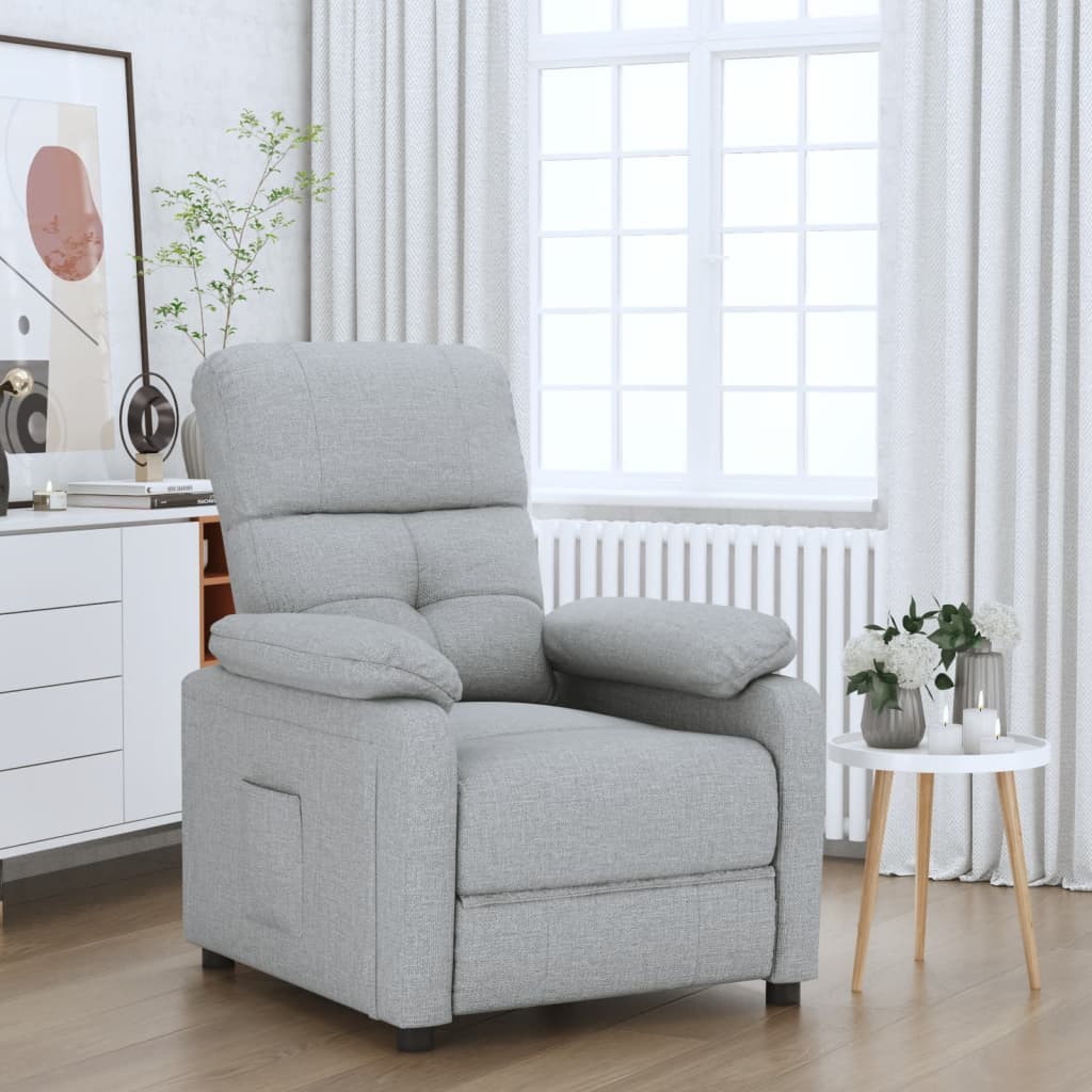 Fauteuil inclinable Gris clair Tissu - XIOS