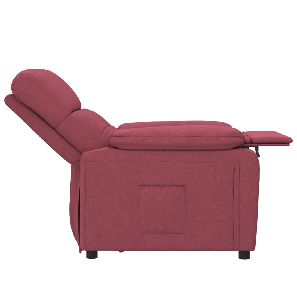Fauteuil inclinable Rouge bordeaux Tissu - XIOS