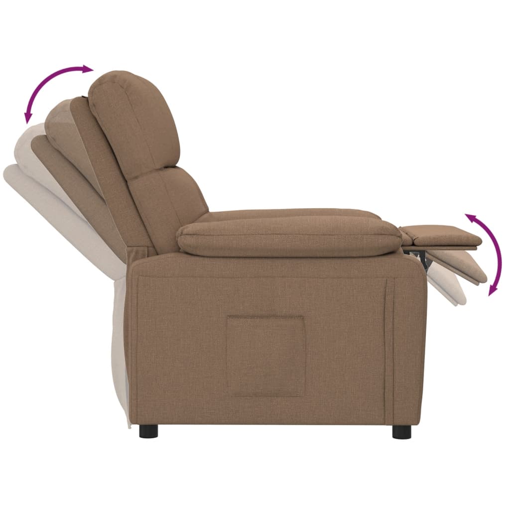 Fauteuil inclinable Marron Tissu - XIOS