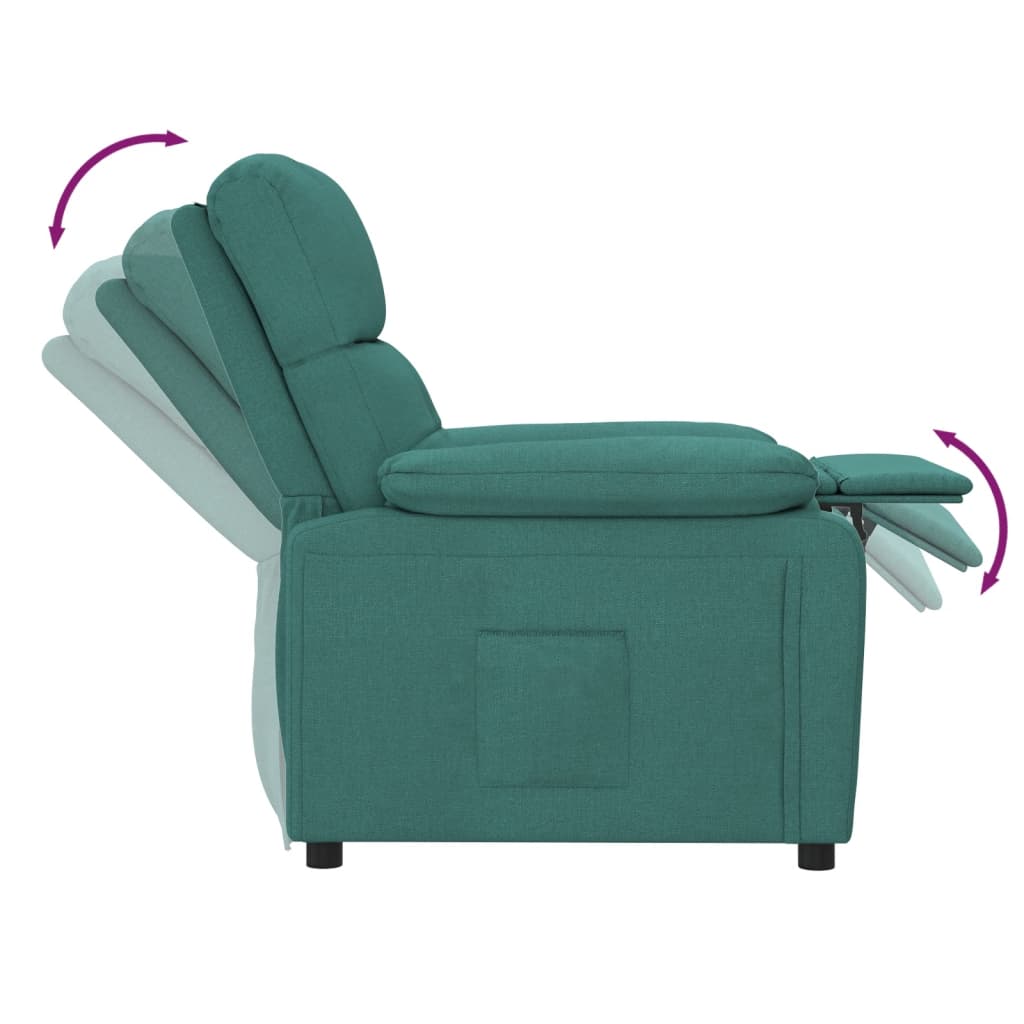 Fauteuil inclinable Vert foncé Tissu - XIOS