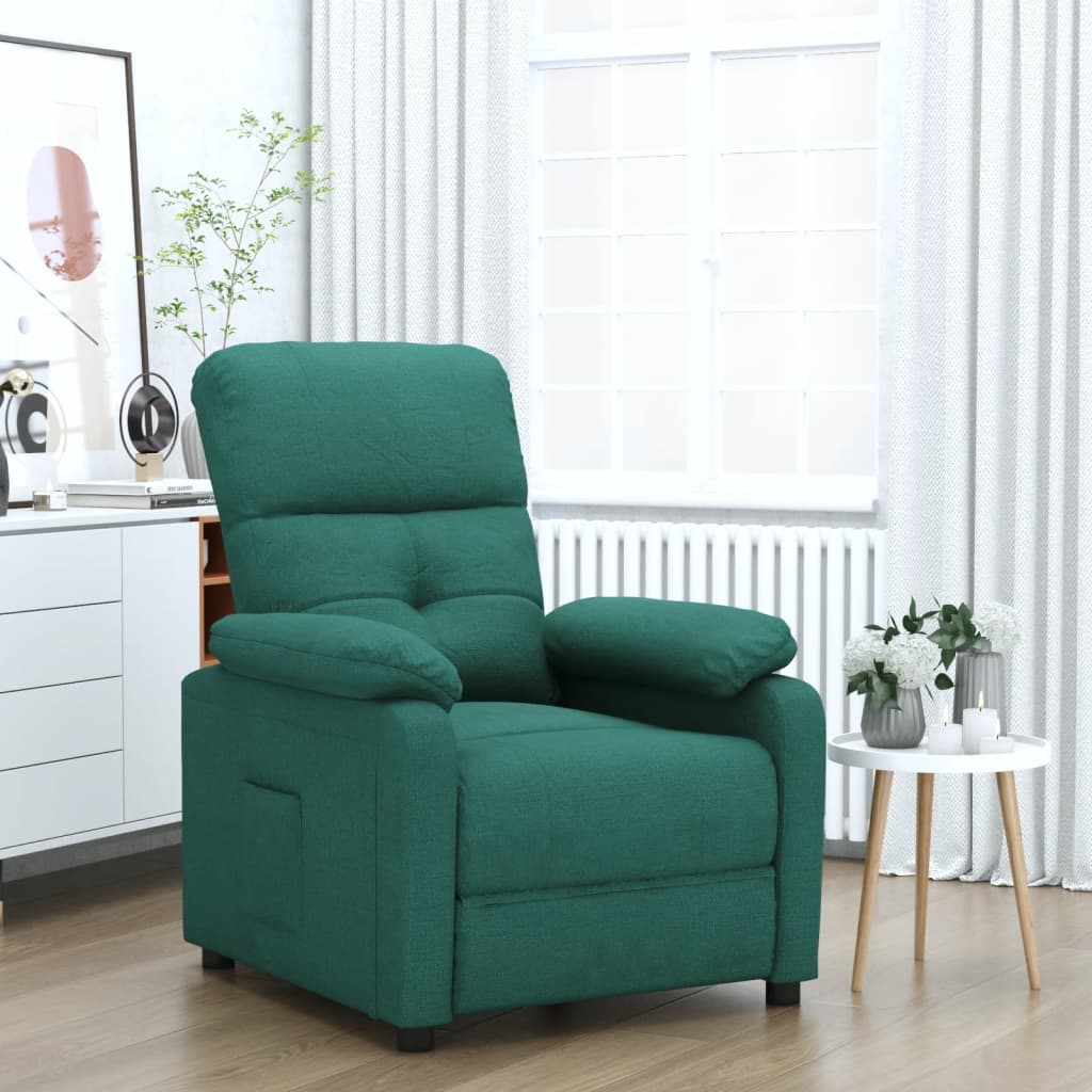 Fauteuil inclinable Vert foncé Tissu - XIOS