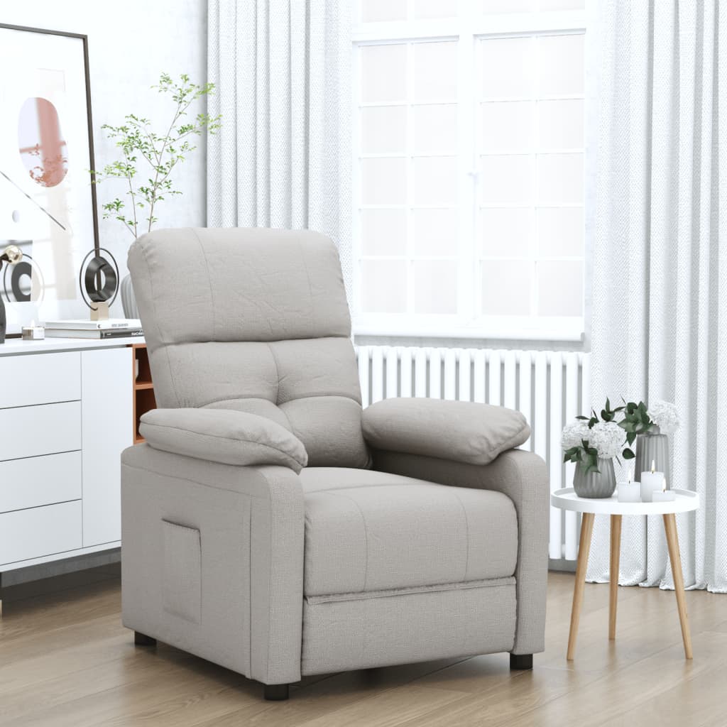 Fauteuil inclinable Taupe Tissu - XIOS
