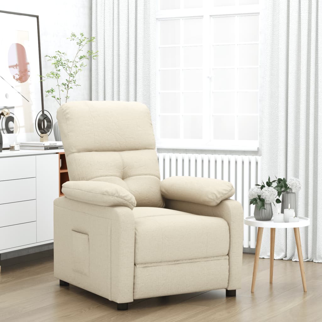 Fauteuil inclinable Crème Tissu - XIOS