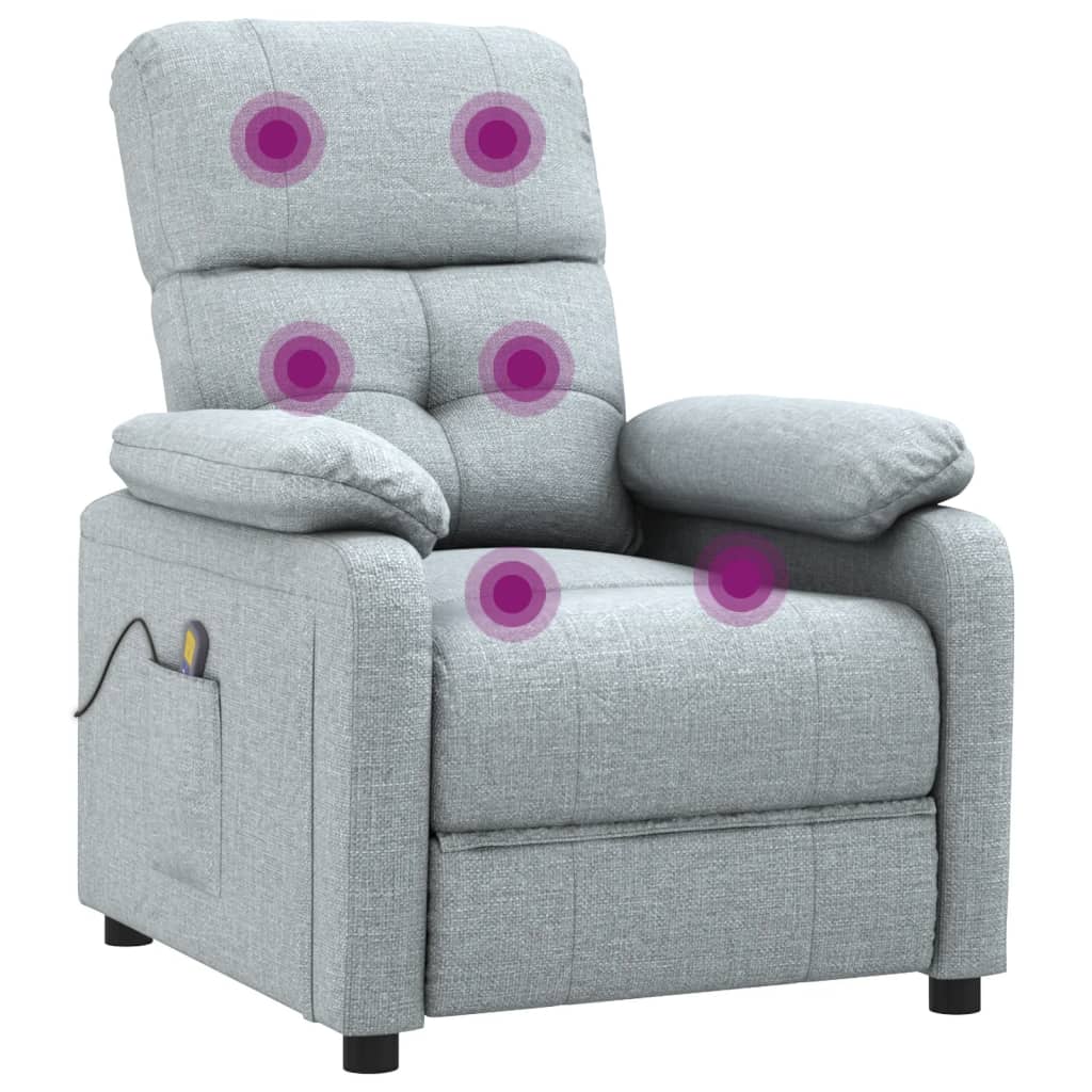 Fauteuil de massage Gris clair Tissu - XIOS