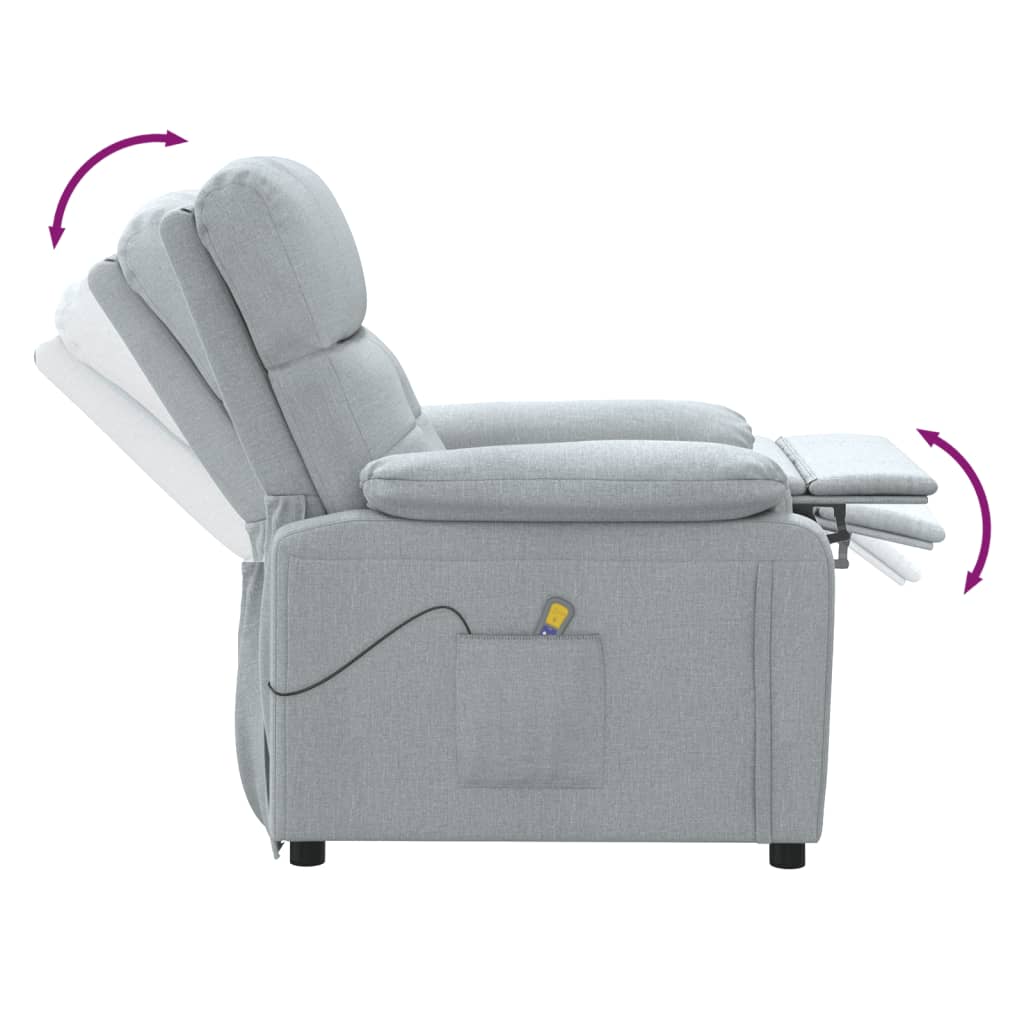 Fauteuil de massage Gris clair Tissu - XIOS