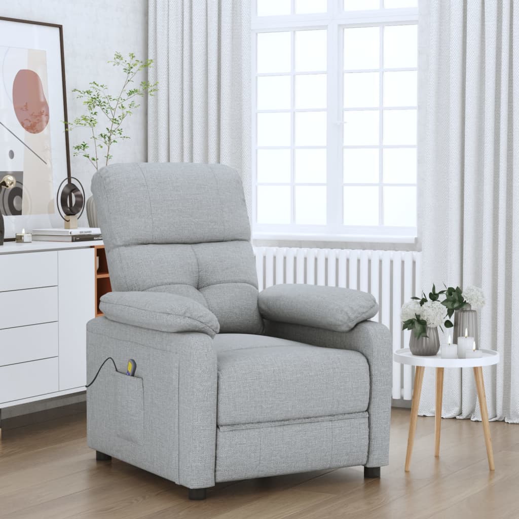 Fauteuil de massage Gris clair Tissu - XIOS