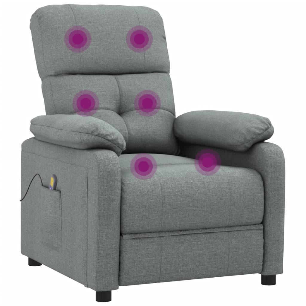 Fauteuil de massage Gris foncé Tissu - XIOS